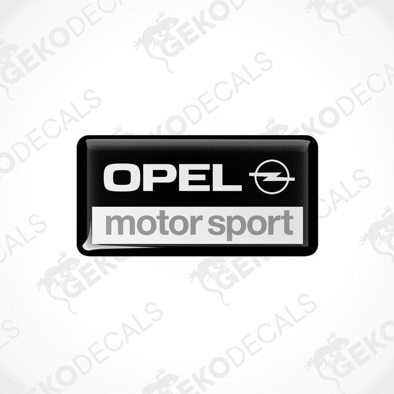  Black vinyl decals with 'OPEL motor sport' text and the Opel logo.