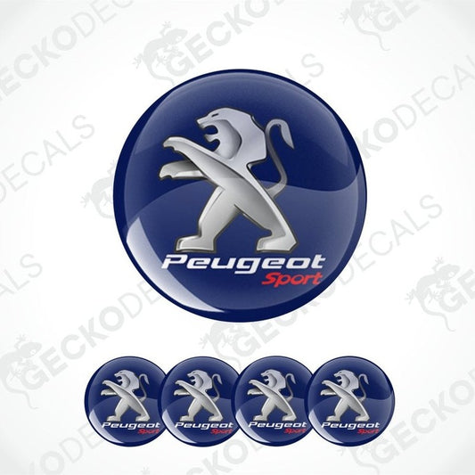 Peugeot Sport logo with five smaller versions on a white background
