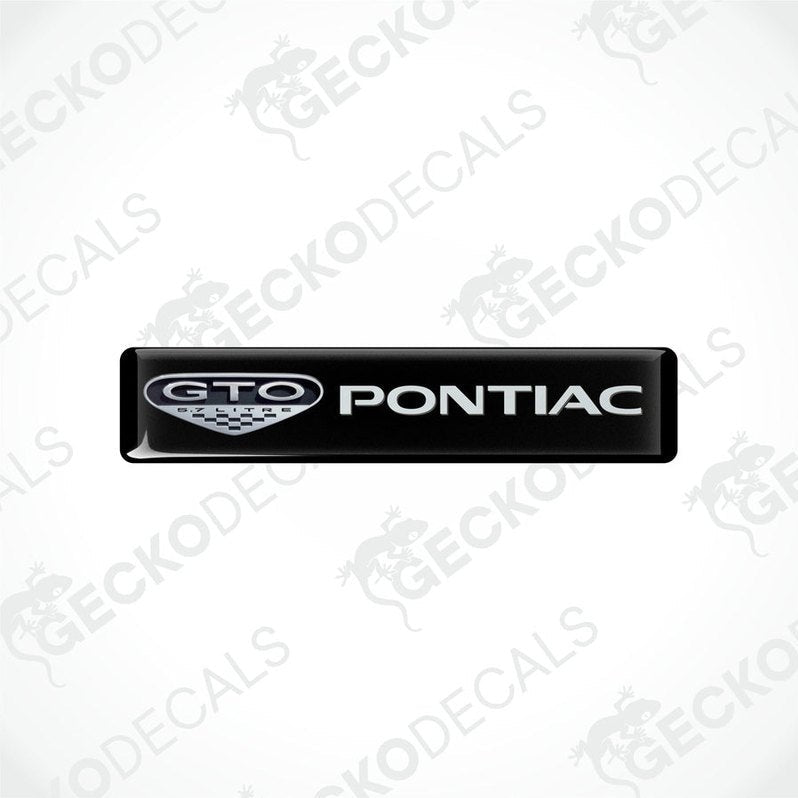  Black vinyl stickers with the PONTIAC GTO logo in white.