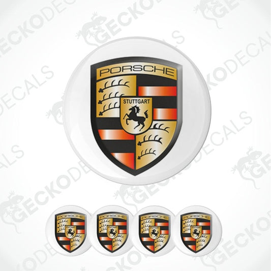 Porsche logo decal set on a white background