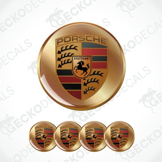 Porsche logo and emblem set on a white background