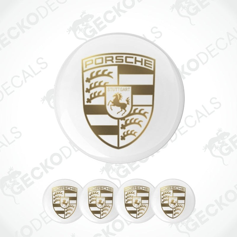 Set of Porsche logos on white background