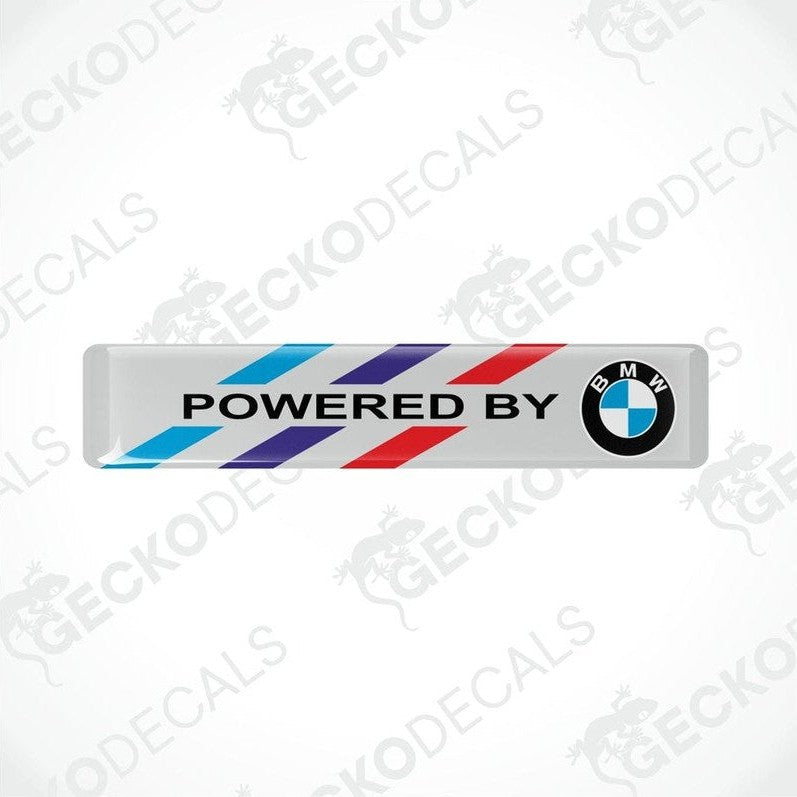 BMW M LOGO STICKERS on a white background