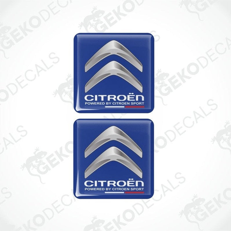 Two Citroén logos on a white background with 'Powered by Citroén Sport' text.