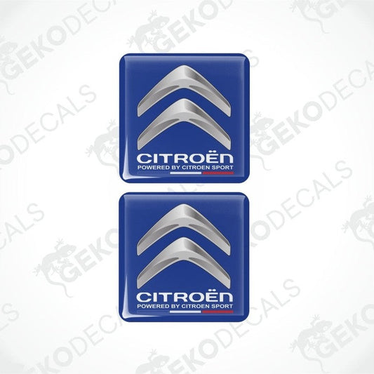 Two Citroén logos on a white background with 'Powered by Citroén Sport' text.