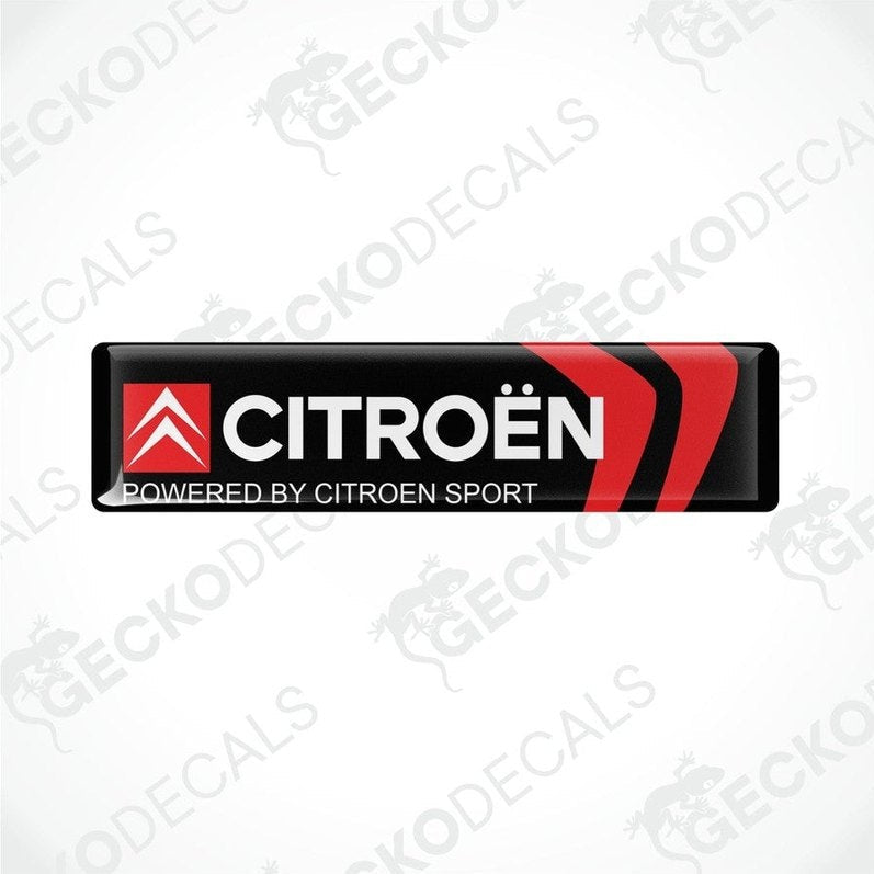 Black, red, and white vinyl decals with the CITROEN brand and 'POWERED BY CITROEN SPORT' text