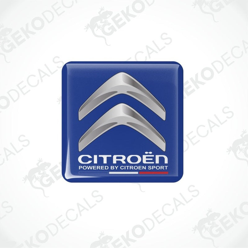 Citroén logo decal with 'Powered by Citroén Sport' text on a white background.