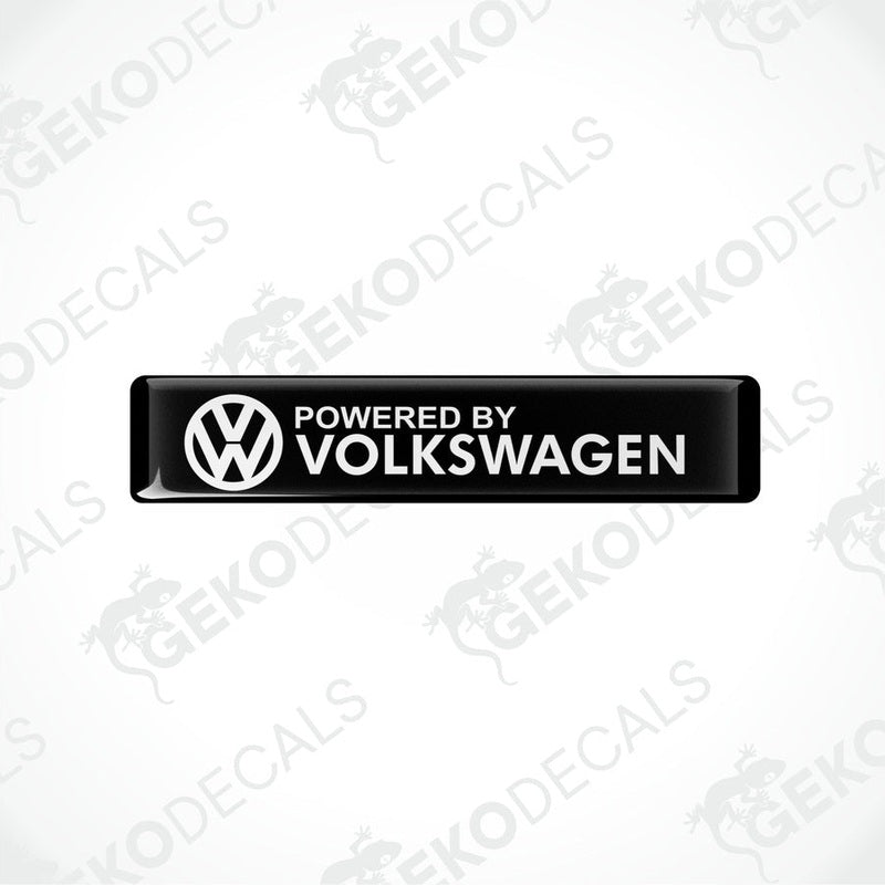  Black vinyl decals with the white text 'POWERED BY VOLKSWAGEN' and the Volkswagen logo.