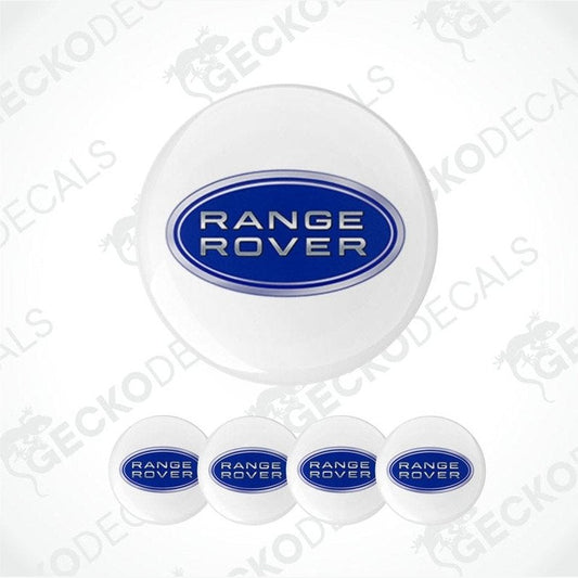 Set of Range Rover logo stickers on a white background