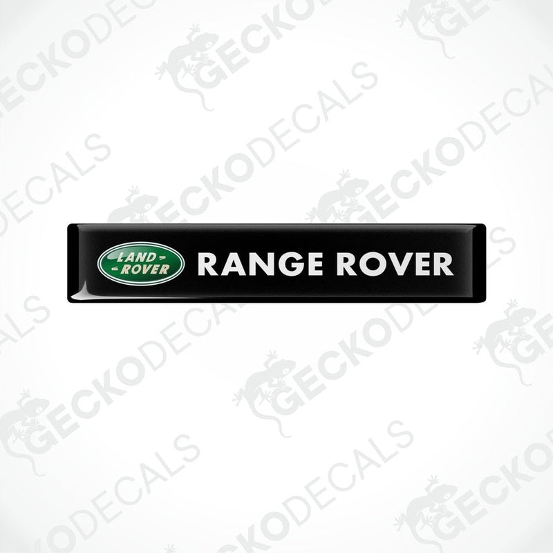  Black vinyl stickers with the Range Rover logo printed on them.