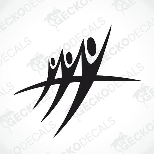 A black and white die cut decal with the word 'RAPIDO' displayed.