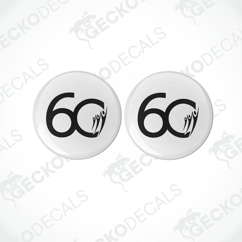 RAPIDO 60 Years Automotive Epoxy Decal Set with Domed Polyurethane Finish