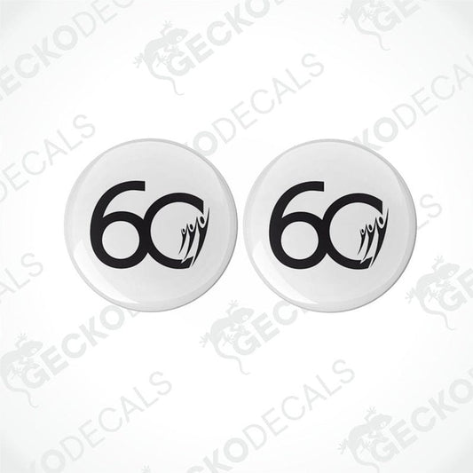 RAPIDO 60 Years Automotive Epoxy Decal Set with Domed Polyurethane Finish