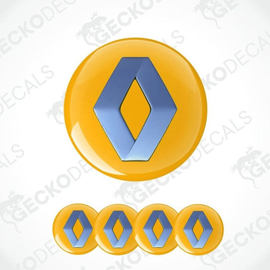 Renault logo with a yellow background