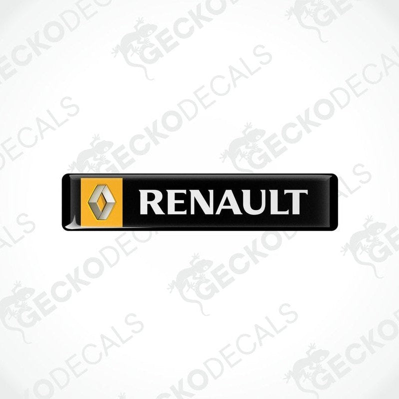  Black vinyl stickers with the RENAULT logo in yellow.