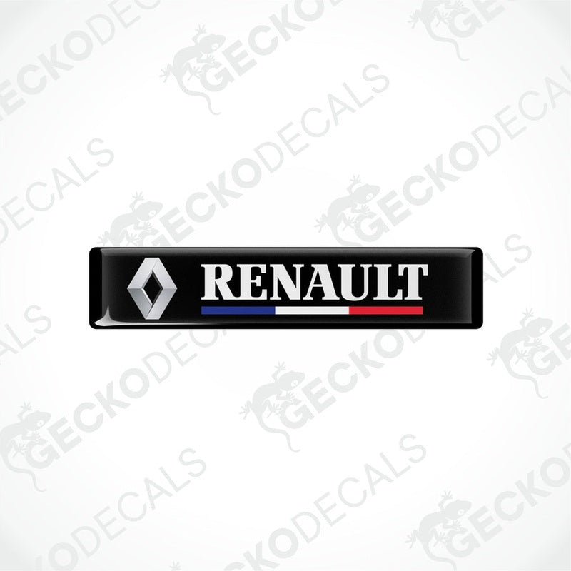 Black vinyl decals with the Renault logo and the colors of the French flag.