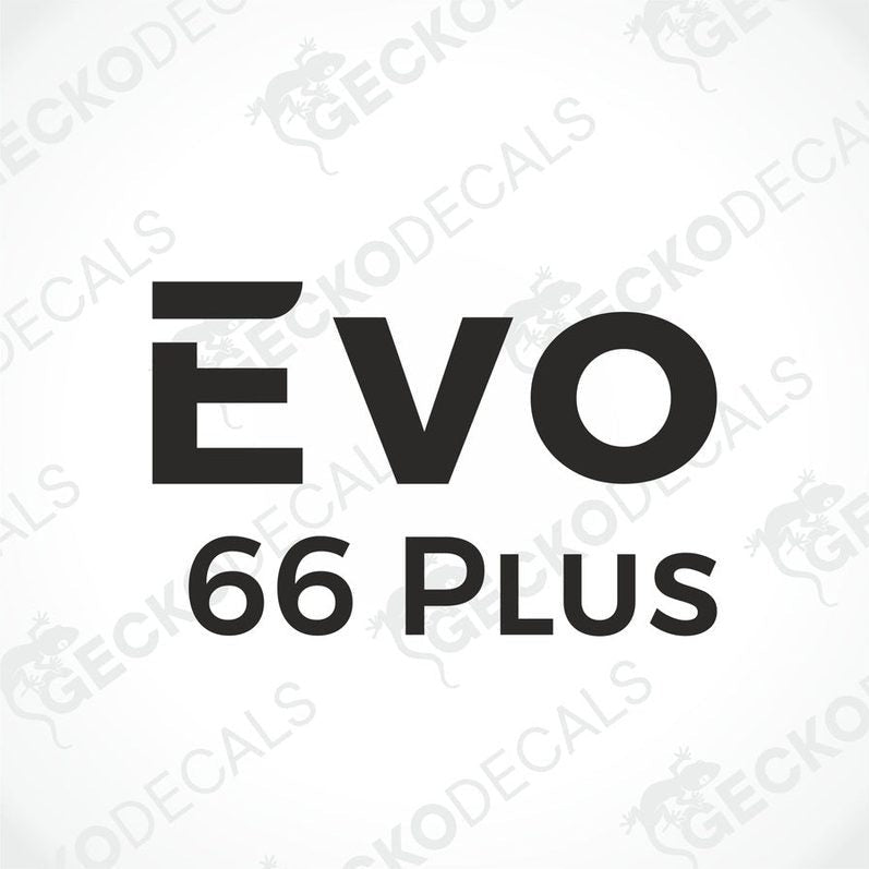 Black RIMOR EVO 66 Plus die-cut caravan decal