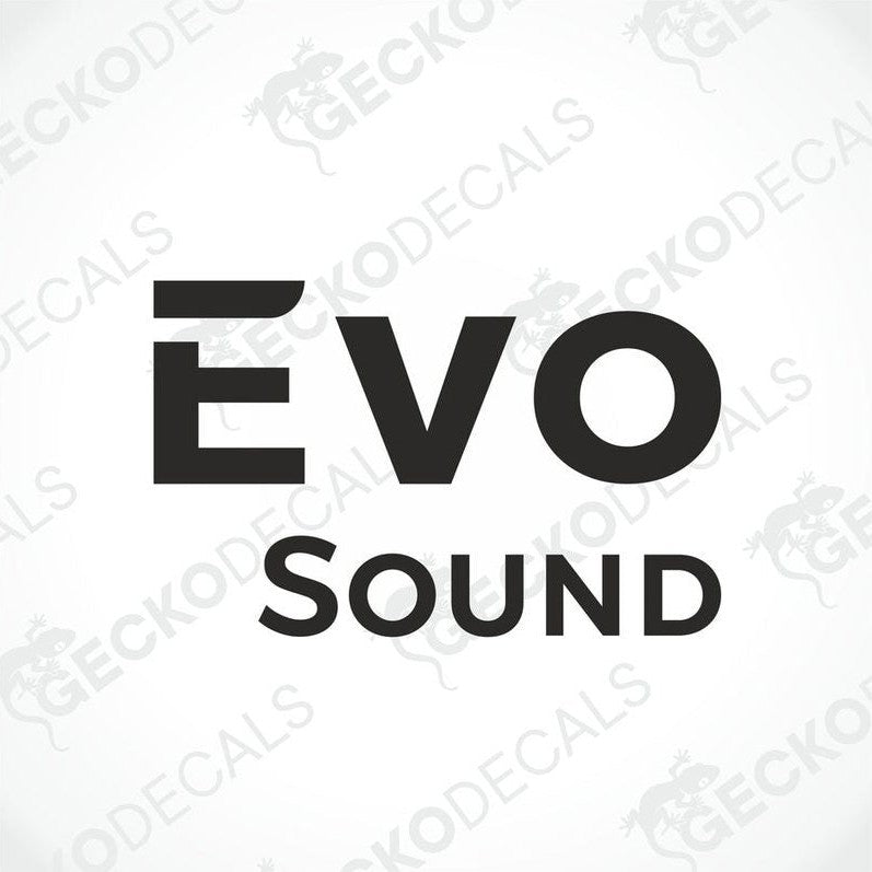 Black RIMOR EVO Sound die-cut caravan decal