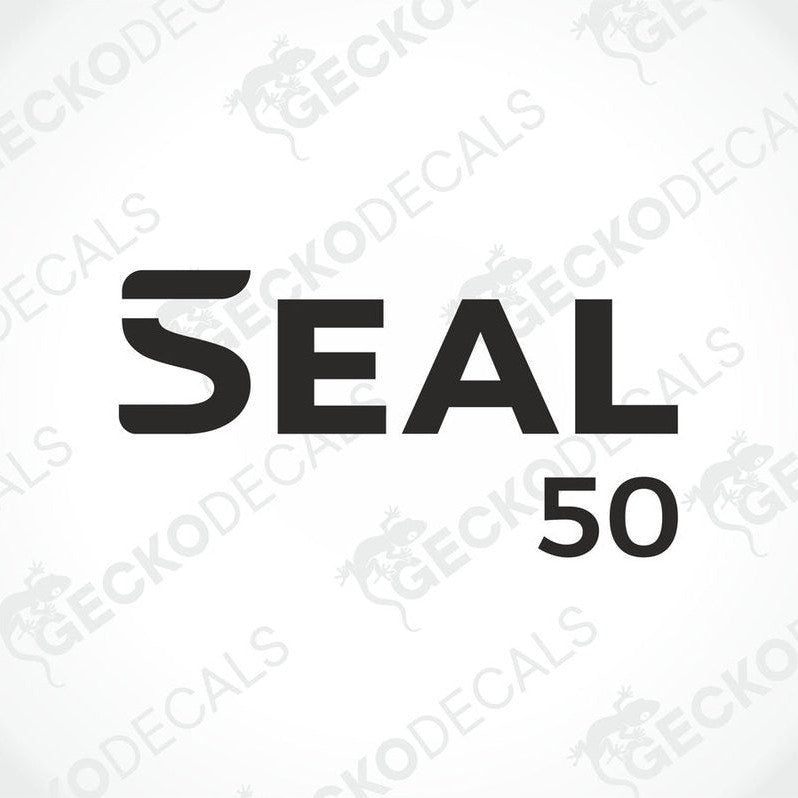Black Rimor Seal 50 die-cut decal featuring bold sans-serif text design