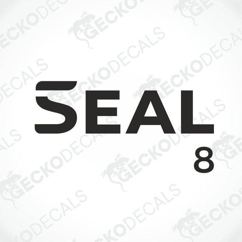 Black Rimor Seal 8 die-cut decal with stylized logo on white background