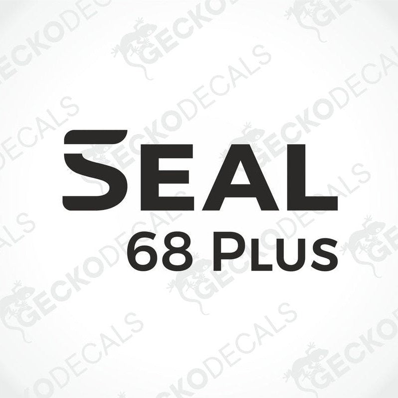 Black RIMOR SEAL 68 PLUS die-cut caravan decal on transfer paper