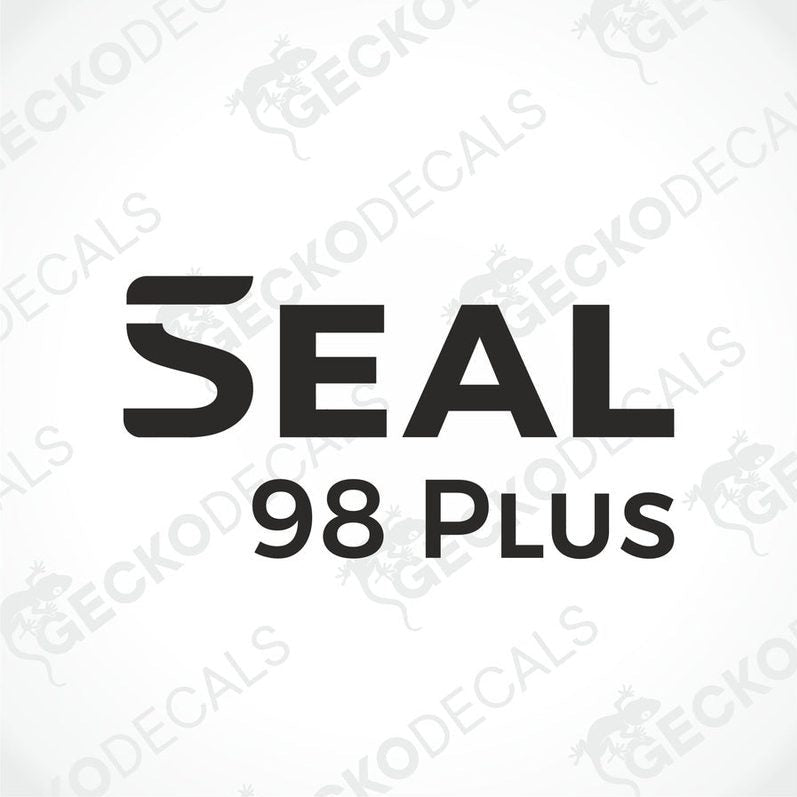 Black RIMOR SEAL 98 PLUS die-cut caravan decal for vehicle branding