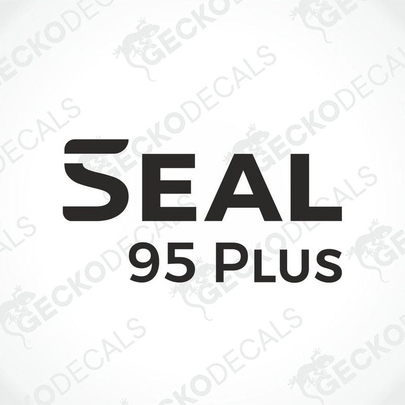 Black RIMOR SEAL 95 PLUS die-cut caravan decal with stylized S