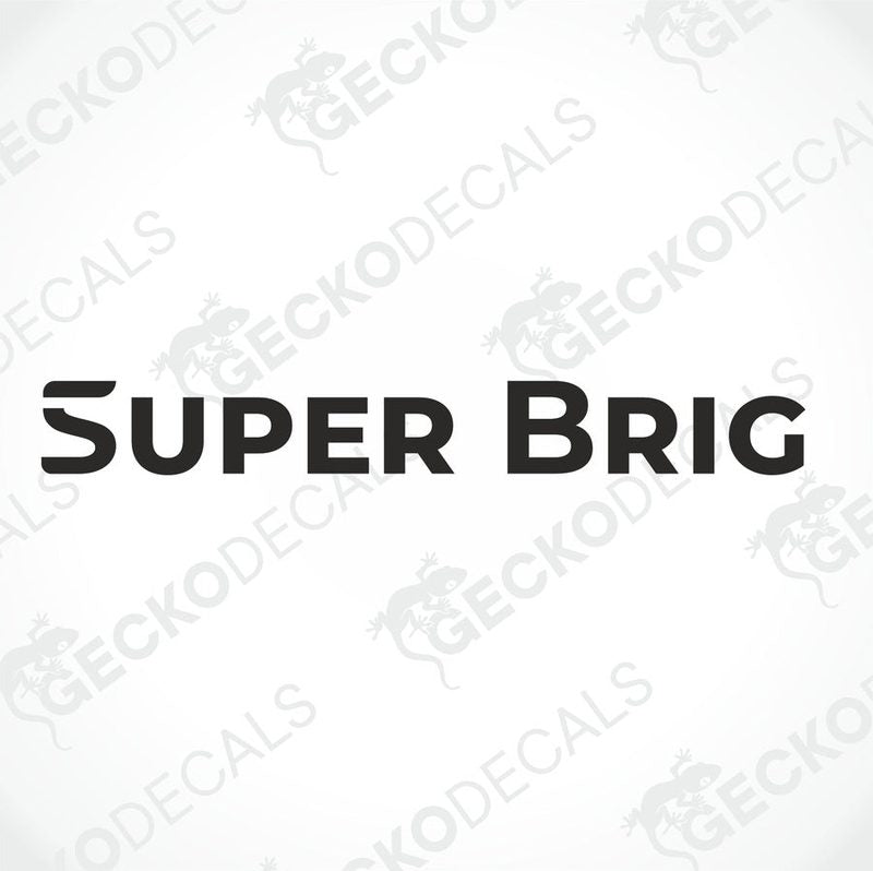 RIMOR SUPER BRIG black die-cut decal sticker for caravan exterior or interior