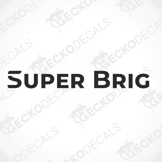 RIMOR SUPER BRIG black die-cut decal sticker for caravan exterior or interior