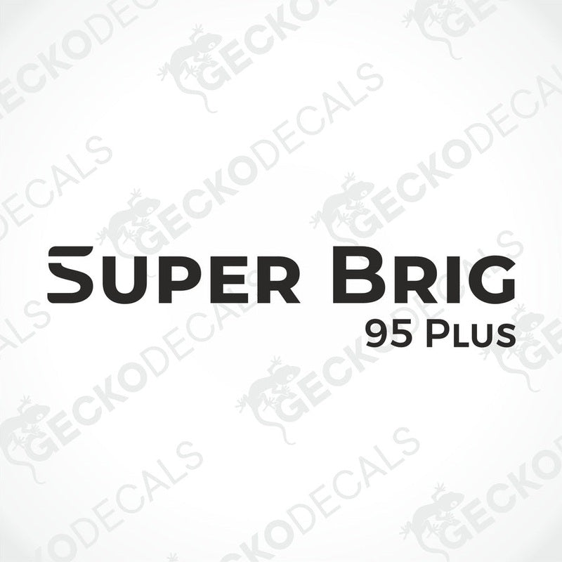Black Super Brig 95 Plus die-cut caravan decal sticker