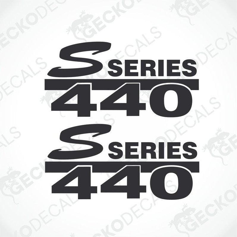 Two black decals with the text 'S SERIES 440' on a white background.