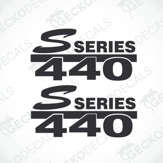 Two black decals with the text 'S SERIES 440' on a white background.