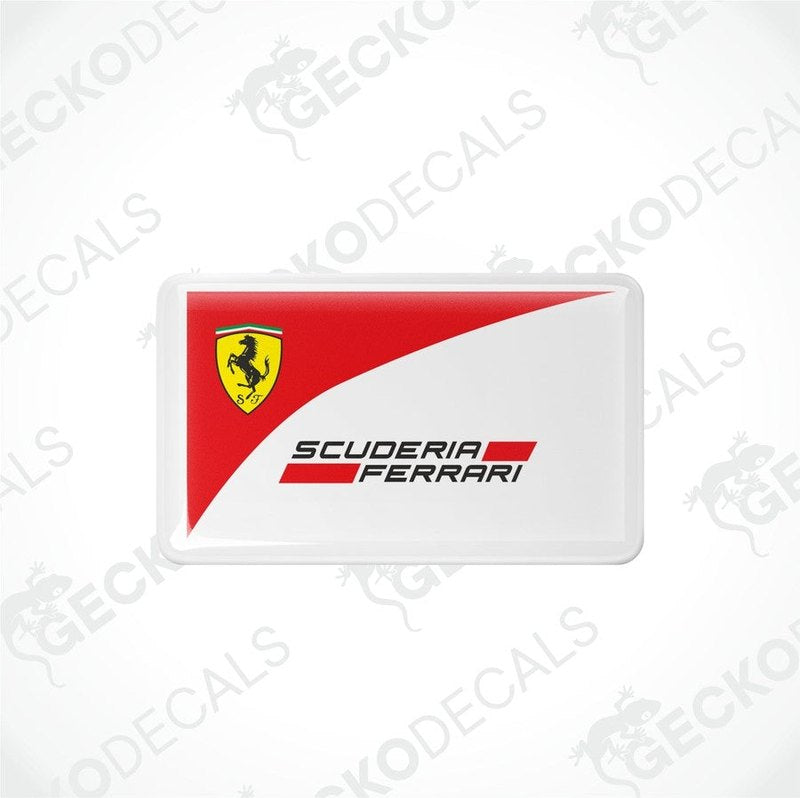  Vinyl decals with a red and white design featuring the Scuderia Ferrari logo.