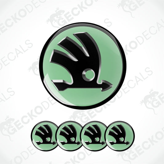 Set of green and black logos on a white background with 'Gecko Decals' branding.