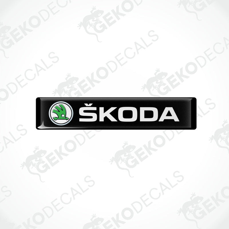  Black decals with the Skoda logo and the text 'SKODA AUTO' in white.