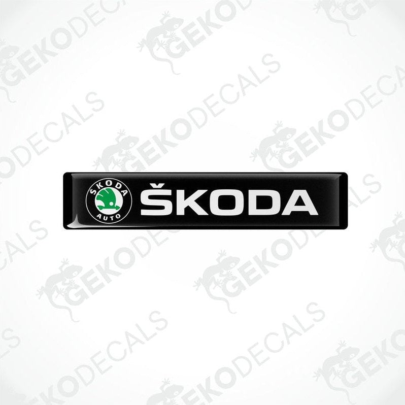 Black decals with the Skoda logo and the text 'SKODA AUTO' in white.