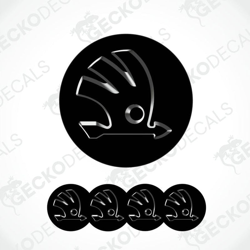 Skoda logo and brand name on a white background
