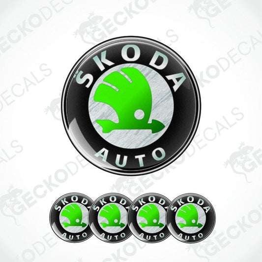 Skoda logo and brand name on a white background