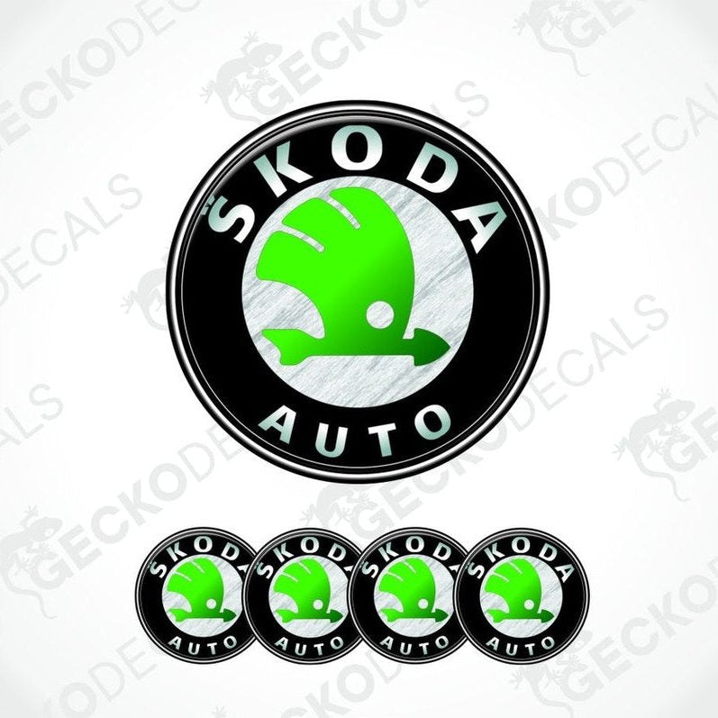 Skoda logo and brand name on a white background