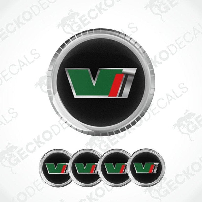 Set of five W logo emblems on a white background with 'Gecko Decals' branding.