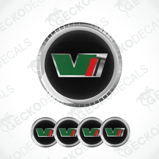 Set of five W logo emblems on a white background with 'Gecko Decals' branding.