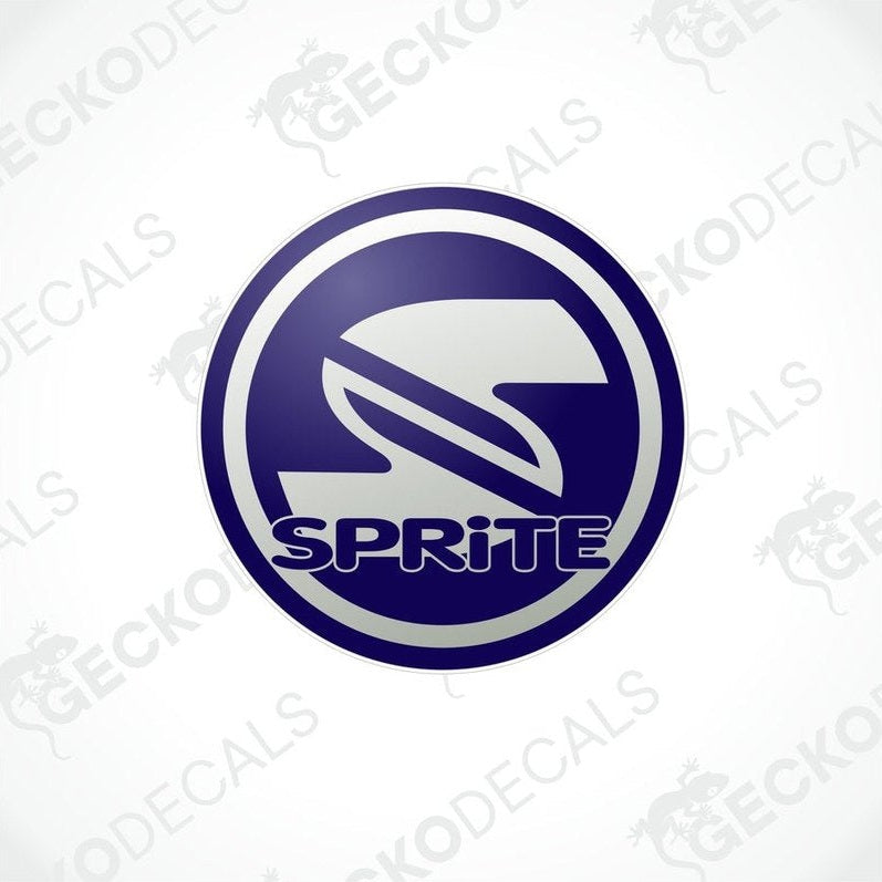 A blue and white vehicle decal with the SPRITE brand logo.