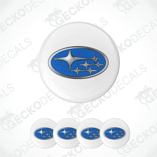 Subaru logo car decal on a white background