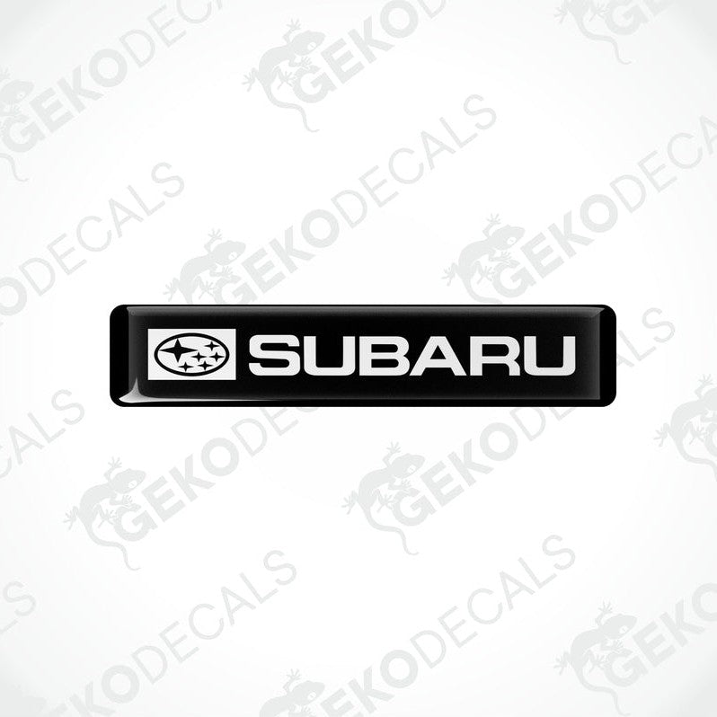  Black decals with the Subaru car logo and the word 'SUBARU' in white letters.