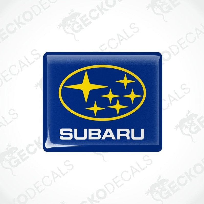  Blue vinyl stickers with the SUBARU brand logo and stars.