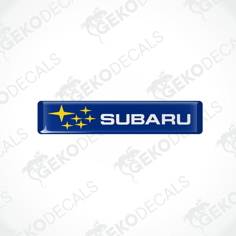  Blue vinyl stickers with the Subaru brand logo and star graphics.