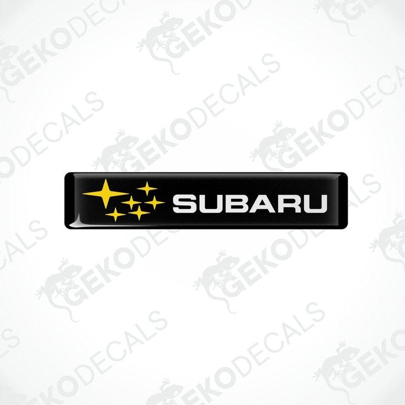  Black vinyl stickers with the Subaru brand logo and star graphics.