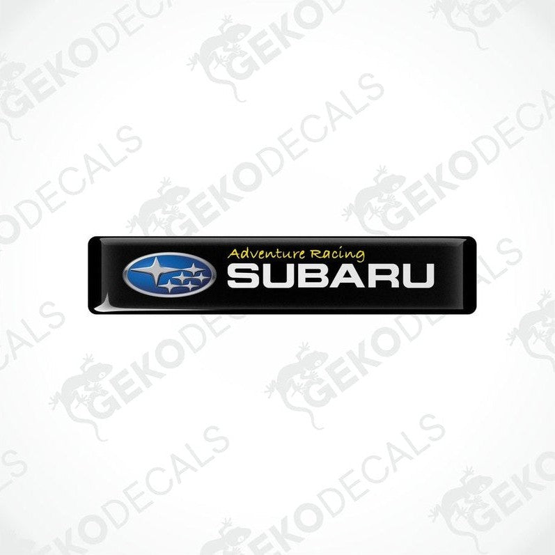  Black vinyl stickers with the text 'ADVENTURE RACING' and the Subaru logo.