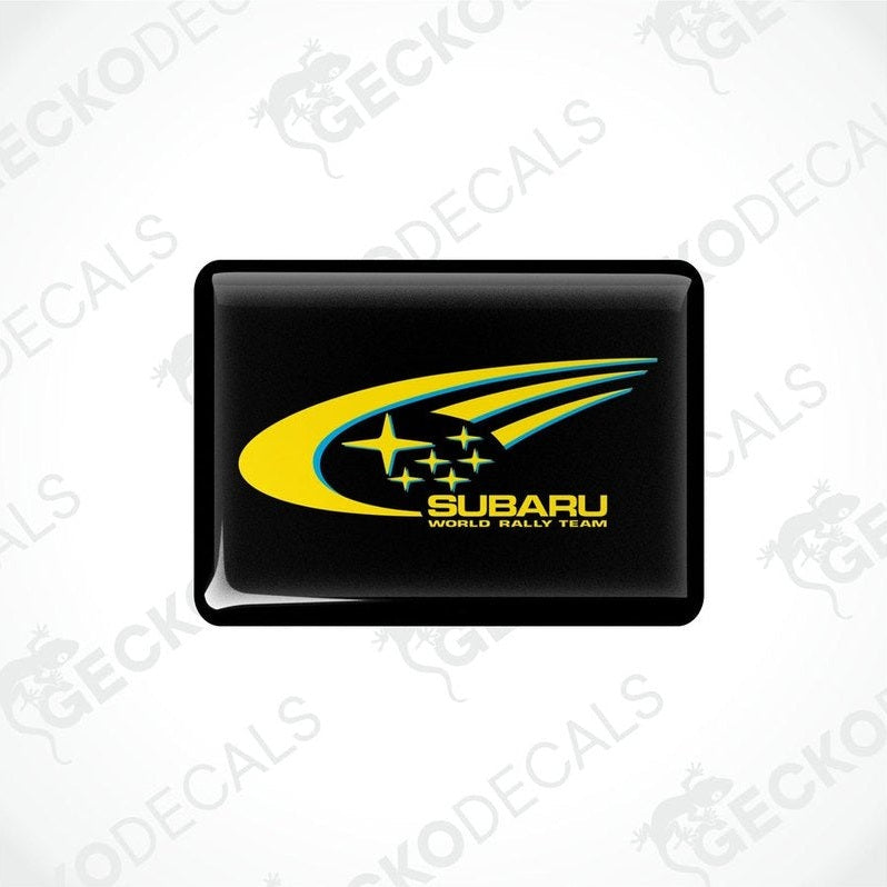 Black vinyl stickers with the SUBARU brand logo and stars.