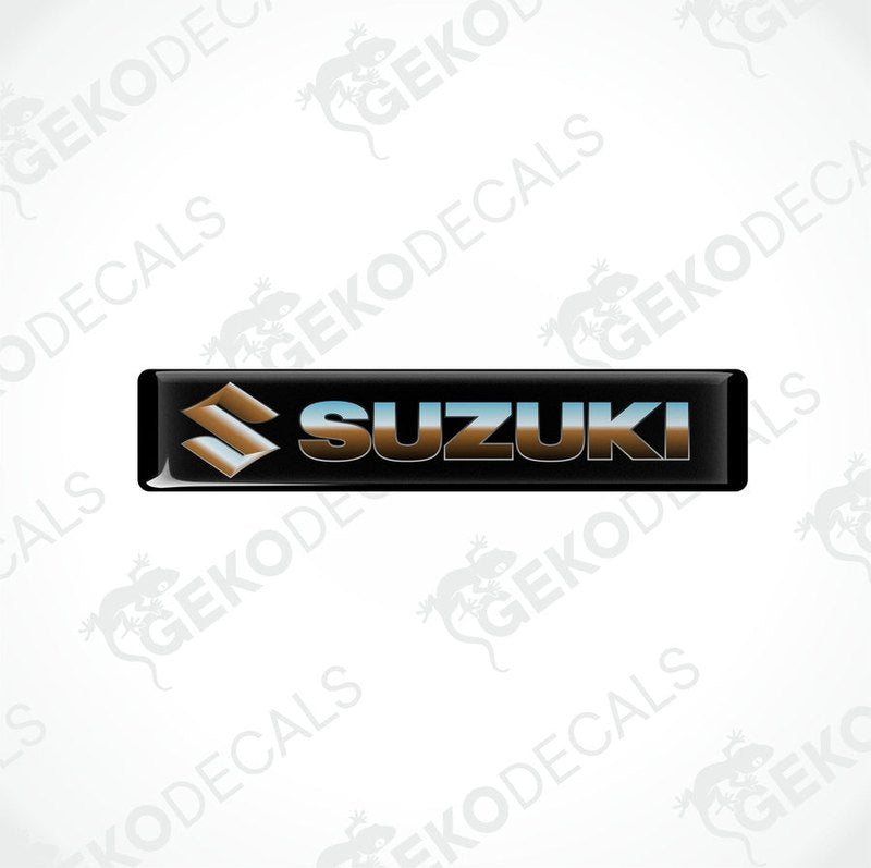 Black vinyl stickers with the SUZUKI brand logo in white and blue.